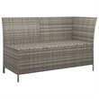 Afuera Living Contemporary 3 Piece Poly Rattan Garden Lounge Set in Gray