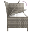 Afuera Living Contemporary 3 Piece Poly Rattan Garden Lounge Set in Gray