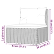 Afuera Living Contemporary 3 Piece Poly Rattan Garden Lounge Set in Gray
