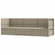Afuera Living Contemporary 3 Piece Poly Rattan Garden Lounge Set in Gray