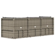 Afuera Living Contemporary 3 Piece Poly Rattan Garden Lounge Set in Gray