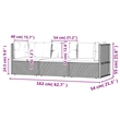 Afuera Living Contemporary 3 Piece Poly Rattan Garden Lounge Set in Gray