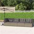 Afuera Living Contemporary Poly Rattan Large Garden Lounge Set in Gray