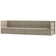 Afuera Living Contemporary Poly Rattan Large Garden Lounge Set in Gray