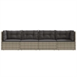 Afuera Living Contemporary Poly Rattan Large Garden Lounge Set in Gray