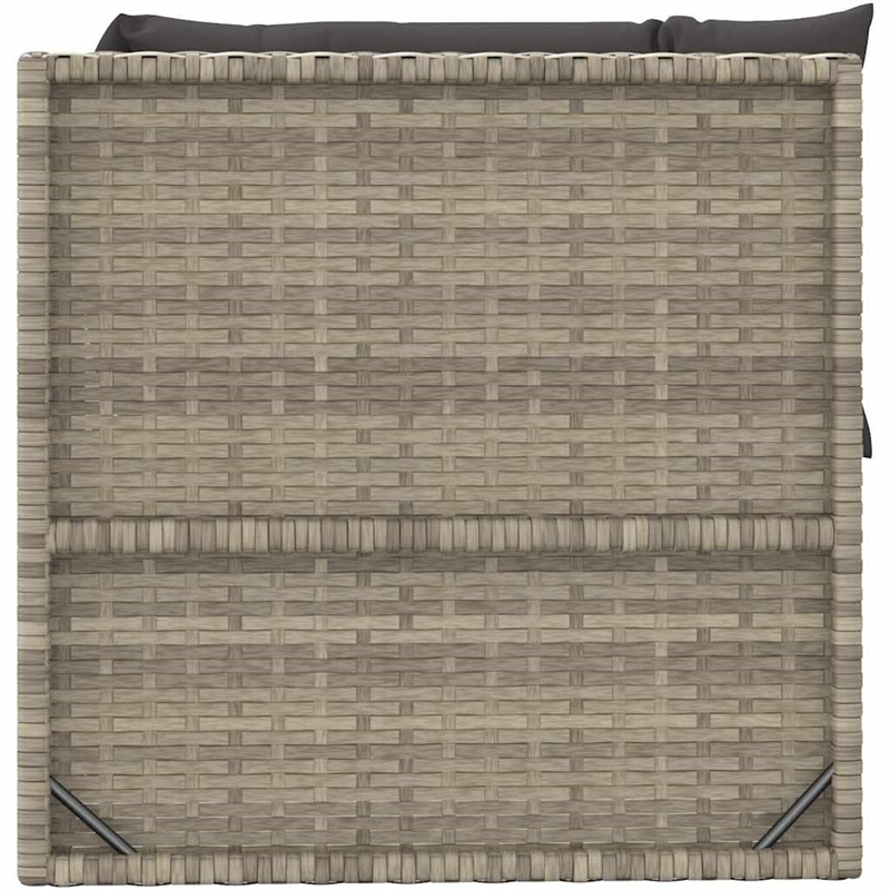 Afuera Living Contemporary Poly Rattan Large Garden Lounge Set in Gray