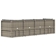 Afuera Living Contemporary Poly Rattan Large Garden Lounge Set in Gray