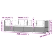 Afuera Living Contemporary Poly Rattan Large Garden Lounge Set in Gray