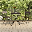 Afuera Living Contemporary Poly Rattan Small Bistro Set in Brown