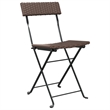 Afuera Living Contemporary Poly Rattan Small Bistro Set in Brown