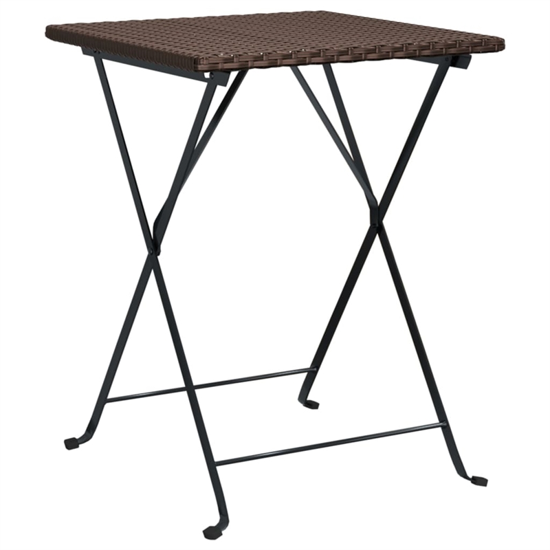 Afuera Living Contemporary Poly Rattan Small Bistro Set in Brown