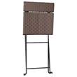 Afuera Living Contemporary Poly Rattan Small Bistro Set in Brown
