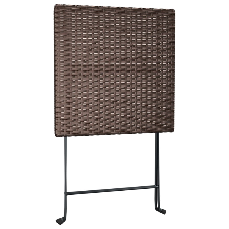 Afuera Living Contemporary Poly Rattan Small Bistro Set in Brown