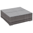 Afuera Living Contemporary Synthetic Poly Rattan 7 Piece Sofa Set in Gray/Red