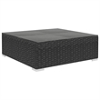 Afuera Living Contemporary 7 Piece Poly Rattan Patio Sofa Set in Black