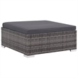 Afuera Living Contemporary Synthetic Poly Rattan 6 Piece Sofa Set in Gray