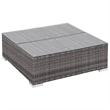 Afuera Living Contemporary Synthetic Poly Rattan 6 Piece Sofa Set in Gray