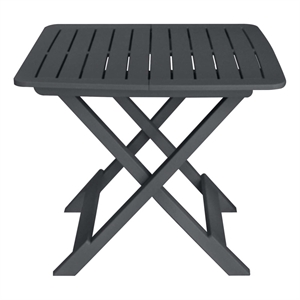 Afuera Living Contemporary Plastic Small Bistro Set in Anthracite