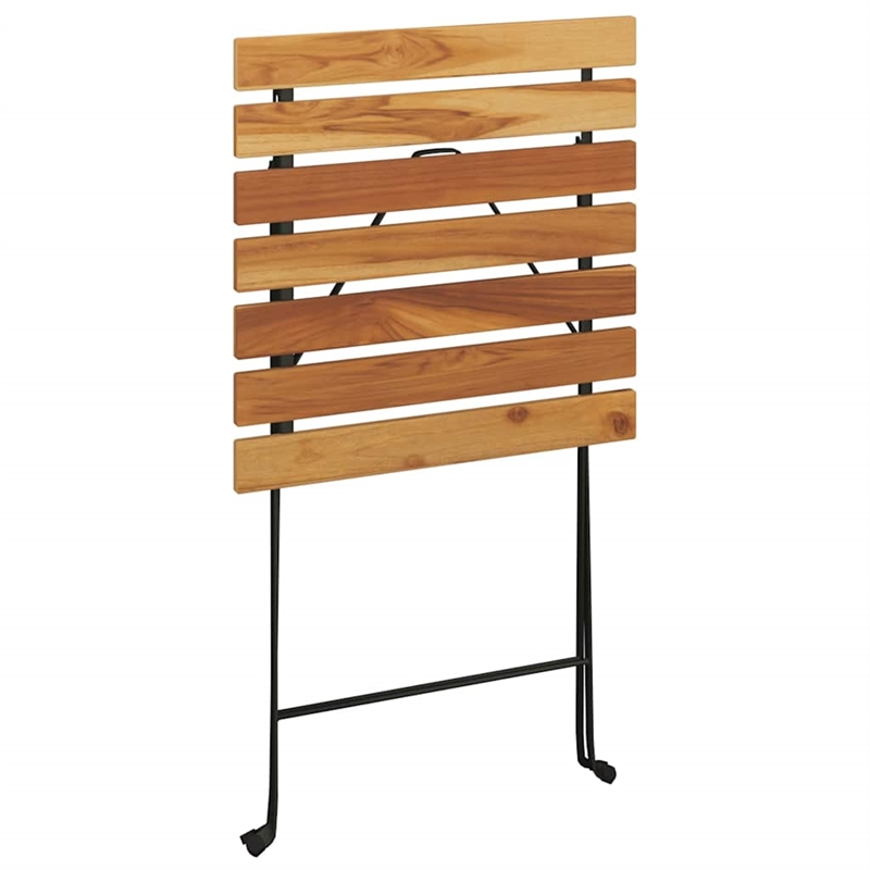 Afuera Living Contemporary Wood and Steel Medium Bistro Set in Brown/Black