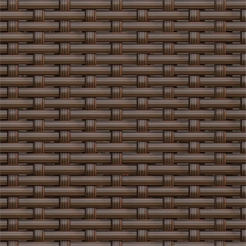 Afuera Living Contemporary Synthetic Poly Rattan Small Lounge Set in Brown/Cream