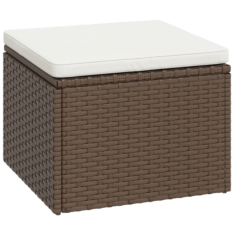 Afuera Living Contemporary Synthetic Poly Rattan Small Lounge Set in Brown/Cream