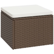 Afuera Living Contemporary Synthetic Poly Rattan Small Lounge Set in Brown/Cream