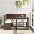 Afuera Living Contemporary Synthetic Poly Rattan Sofa Brown/Cream