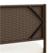 Afuera Living Contemporary Synthetic Poly Rattan Sofa Brown/Cream