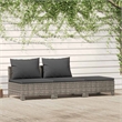 Afuera Living Contemporary 3 Piece Poly Rattan Garden Lounge Set in Gray
