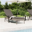 Afuera Living Synthetic Poly Rattan  Sun Lounger with Cushion in Gray