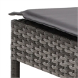 Afuera Living Synthetic Poly Rattan  Sun Lounger with Cushion in Gray