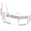 Afuera Living Synthetic Poly Rattan  Sun Lounger with Cushion in Gray