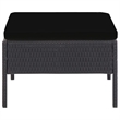 Afuera Living 6 Piece Poly Rattan Garden Lounge Set in Black