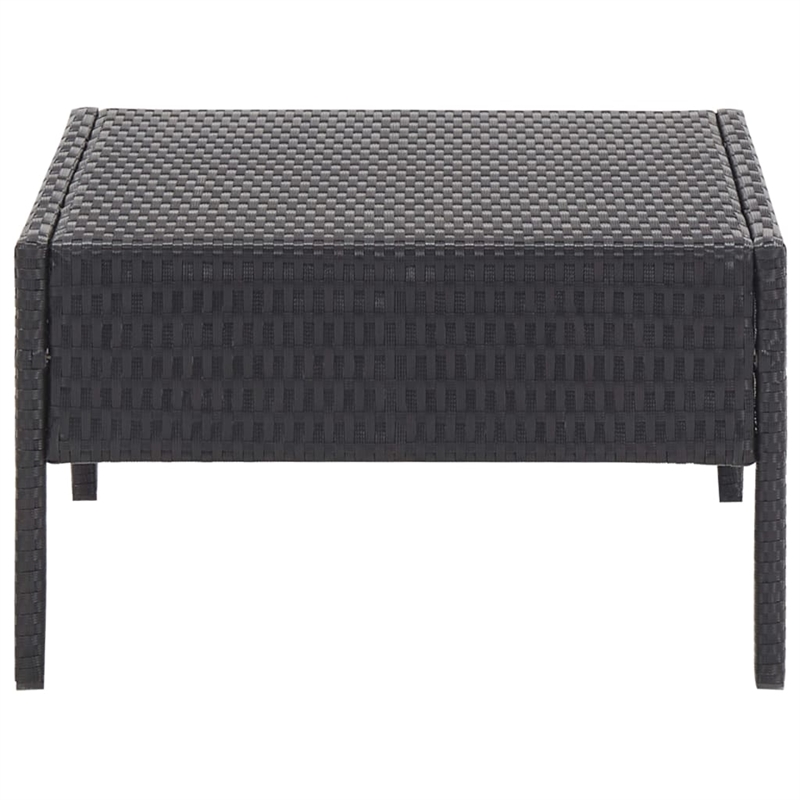 Afuera Living 6 Piece Poly Rattan Garden Lounge Set in Black