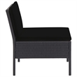 Afuera Living 6 Piece Poly Rattan Garden Lounge Set in Black