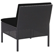 Afuera Living 6 Piece Poly Rattan Garden Lounge Set in Black