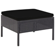 Afuera Living 6 Piece Poly Rattan Garden Lounge Set in Black