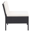 Afuera Living Contemporary Poly Rattan Medium Garden Lounge Set in Black