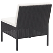 Afuera Living Contemporary Poly Rattan Medium Garden Lounge Set in Black