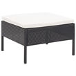 Afuera Living Contemporary Poly Rattan Medium Garden Lounge Set in Black