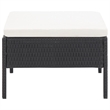 Afuera Living Contemporary Poly Rattan Medium Garden Lounge Set in Black