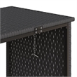Afuera Living Contemporary Synthetic Poly Rattan Small Sofa in Black