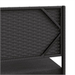 Afuera Living Contemporary Synthetic Poly Rattan Small Sofa in Black