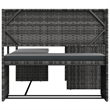 Afuera Living Contemporary Synthetic Poly Rattan Sofa in Gray