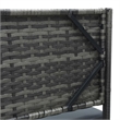 Afuera Living Contemporary Synthetic Poly Rattan Sofa in Gray