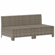 Afuera Living Contemporary Synthetic Poly Rattan Sofa in Gray