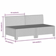 Afuera Living Contemporary Synthetic Poly Rattan Sofa in Gray