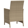 Afuera Living Contemporary 3 Piece Poly Rattan Small Bistro Set in Beige
