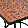 Afuera Living Powder-Coated Iron Small Bistro Set in Terracotta
