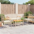 Afuera Living 4 Piece Poly Rattan Garden Lounge Set in Brown/Beige